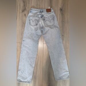Levi's Light Blue Straight Leg 501 Jeans